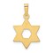 14K Yellow Gold Star of David Pendant Charm Jewelry 23mm x 13mm